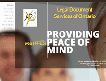 Tablet Screenshot of legaldocumentservices.ca